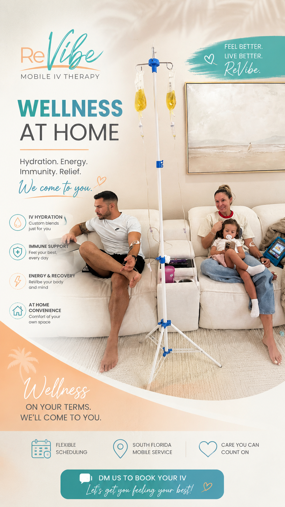 ReVibe wellness at home — IV hydration for the whole family