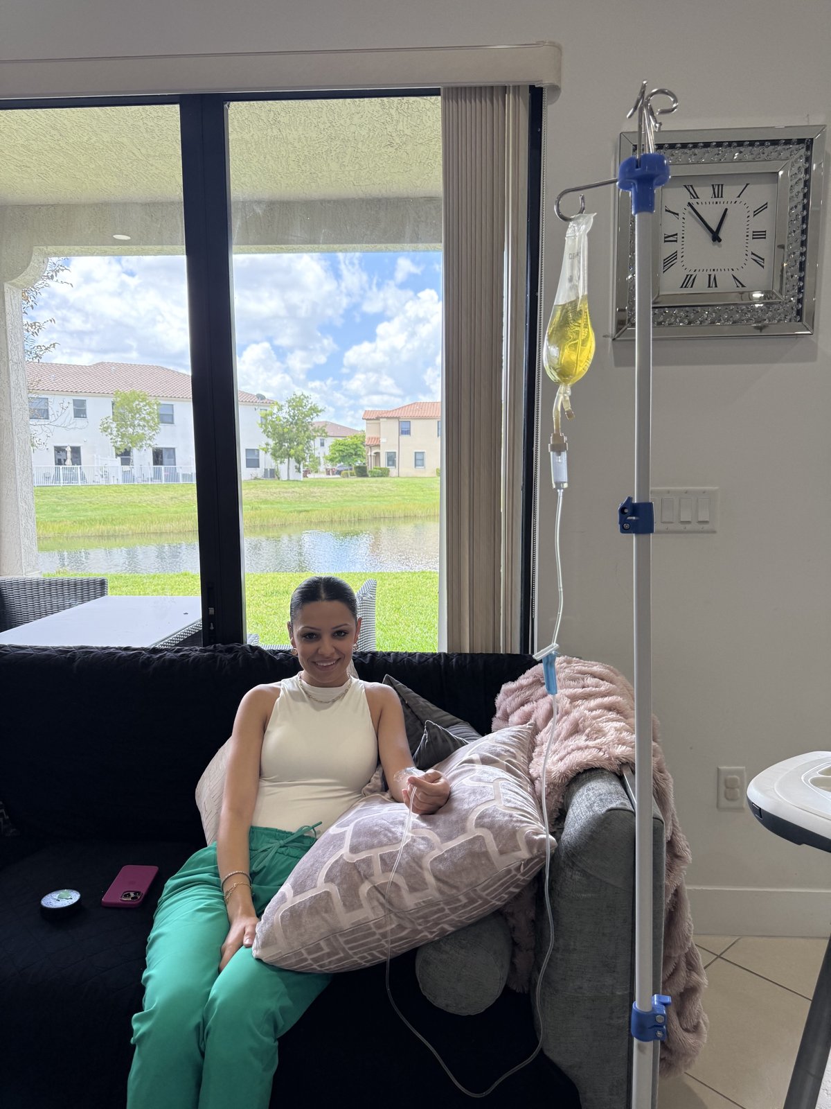 ReVibe provider setting up a mobile IV drip